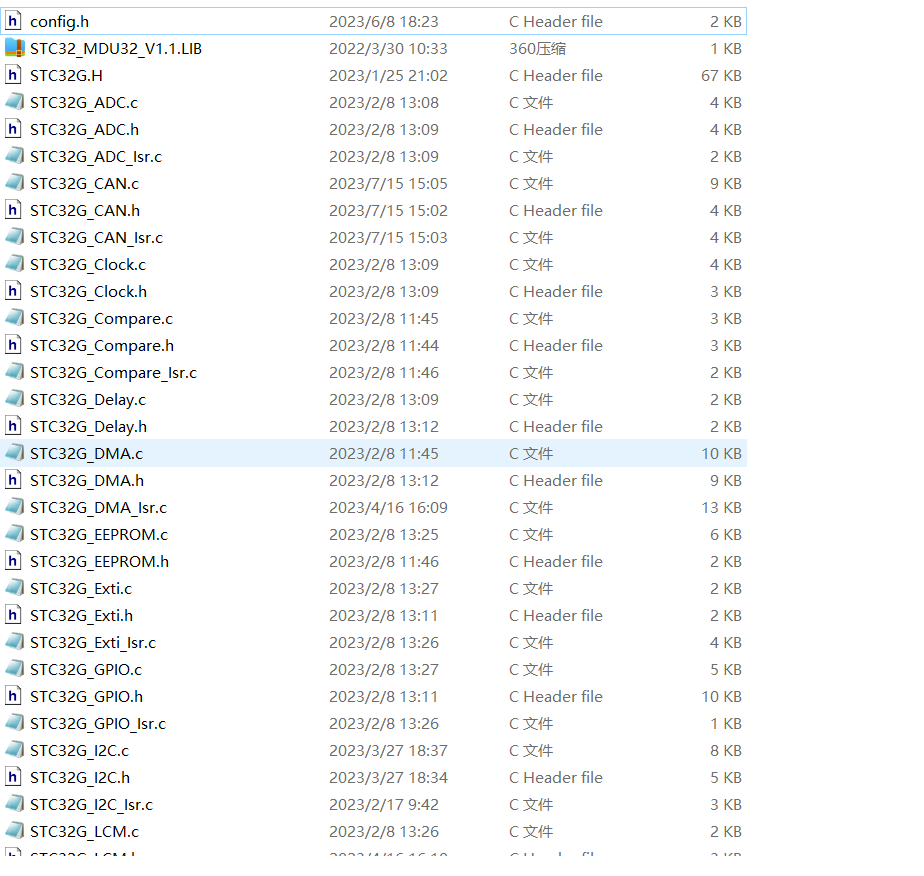 下载的库函数STC32G-SOFTWARE-LIB-20230715怎么用？-1.png
