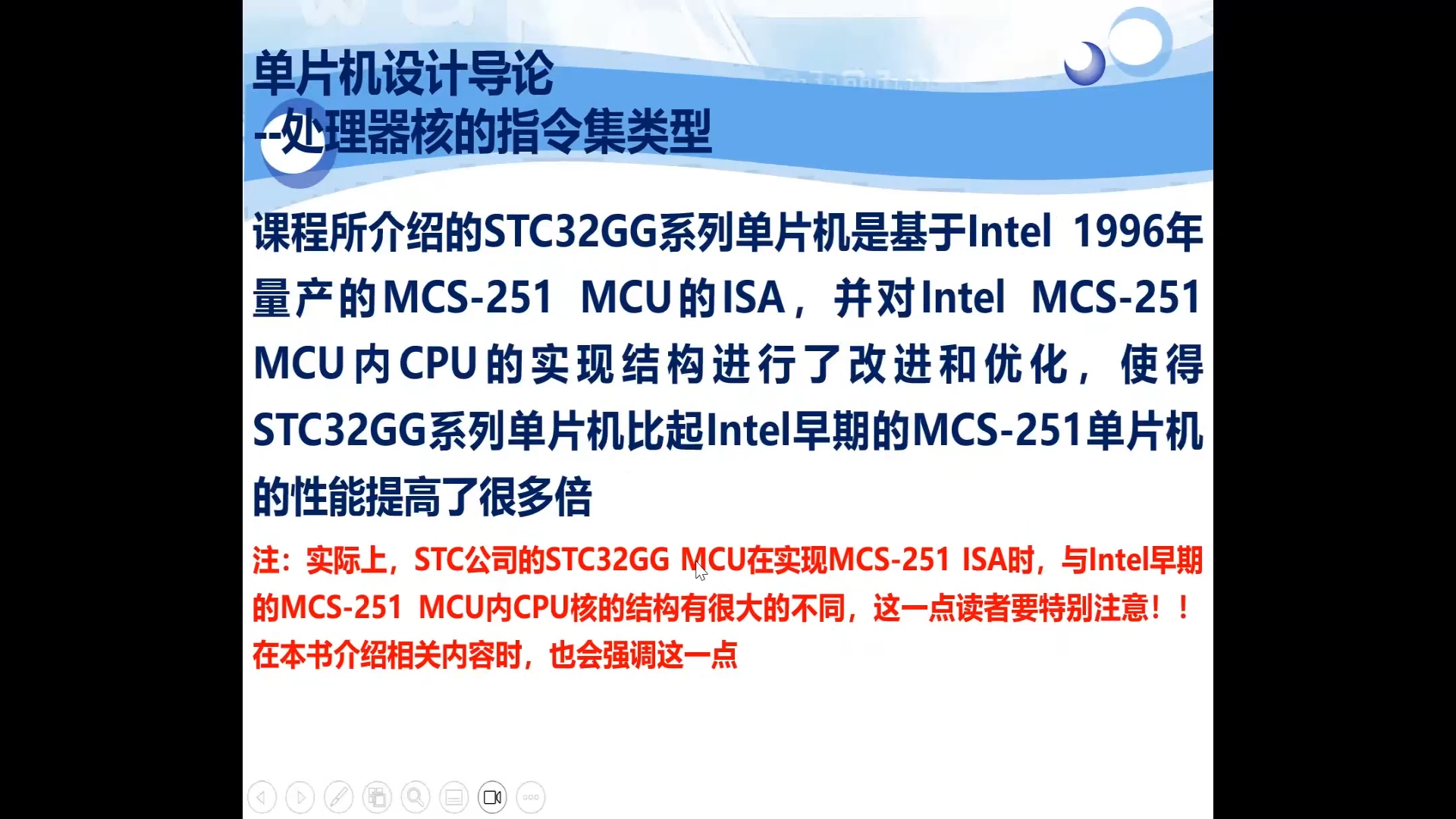 视频回放, 何宾教授亲自主讲，《STC32位8051单片机原理及应用-STC32G12K128》 - 《单.png