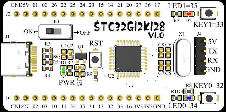 STC32G12K128核心板