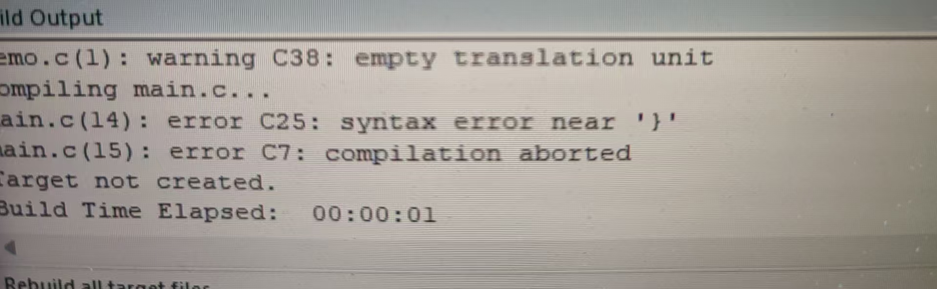 生编译错误案例
