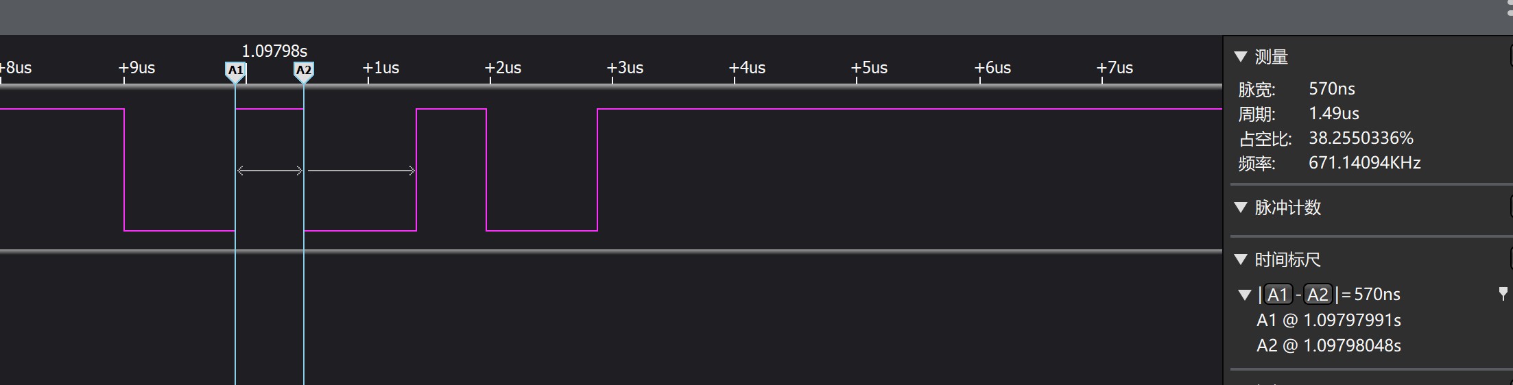 逻辑分析仪抓到的波形